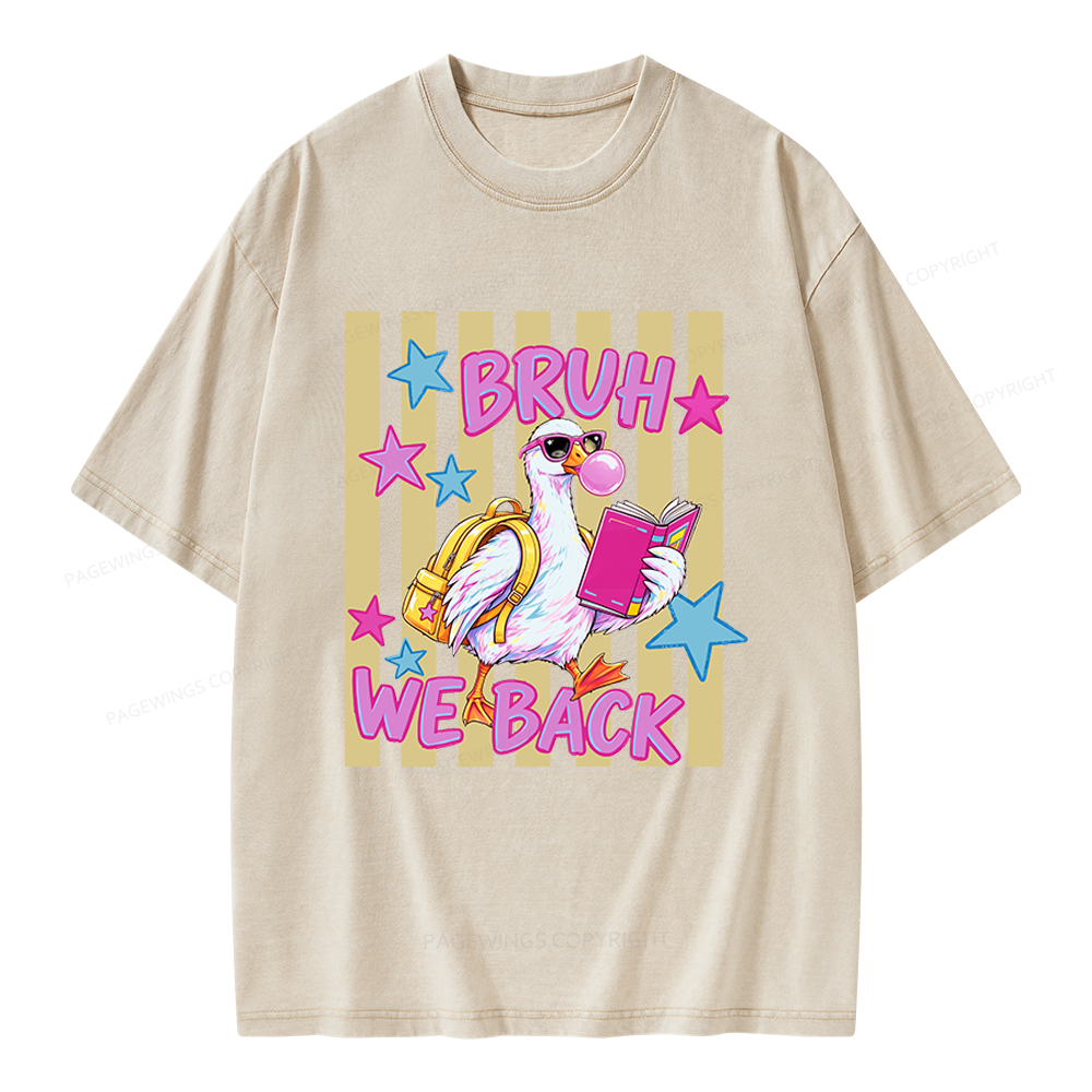 Pagewing Back To School Goose Unisex Washed T-shirt