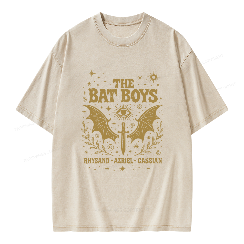 Pagewing Reading Fantasy Bookish Unisex Washed T-shirt
