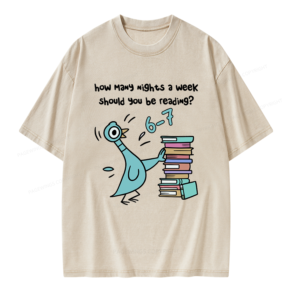 Pagewing Book Lover Librarian Unisex Washed T-shirt
