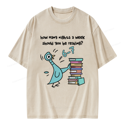 Pagewing Book Lover Librarian Unisex Washed T-shirt