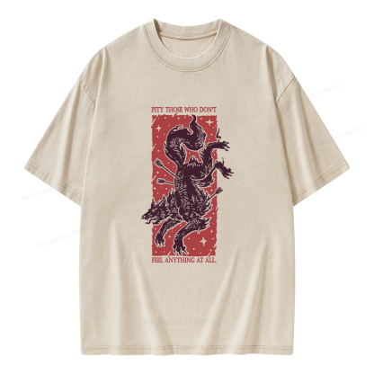 Pagewing Reading Fantasy Bookish Unisex Washed T-shirt