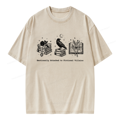 Pagewings Dark Romance Reader Unisex Washed T-shirt
