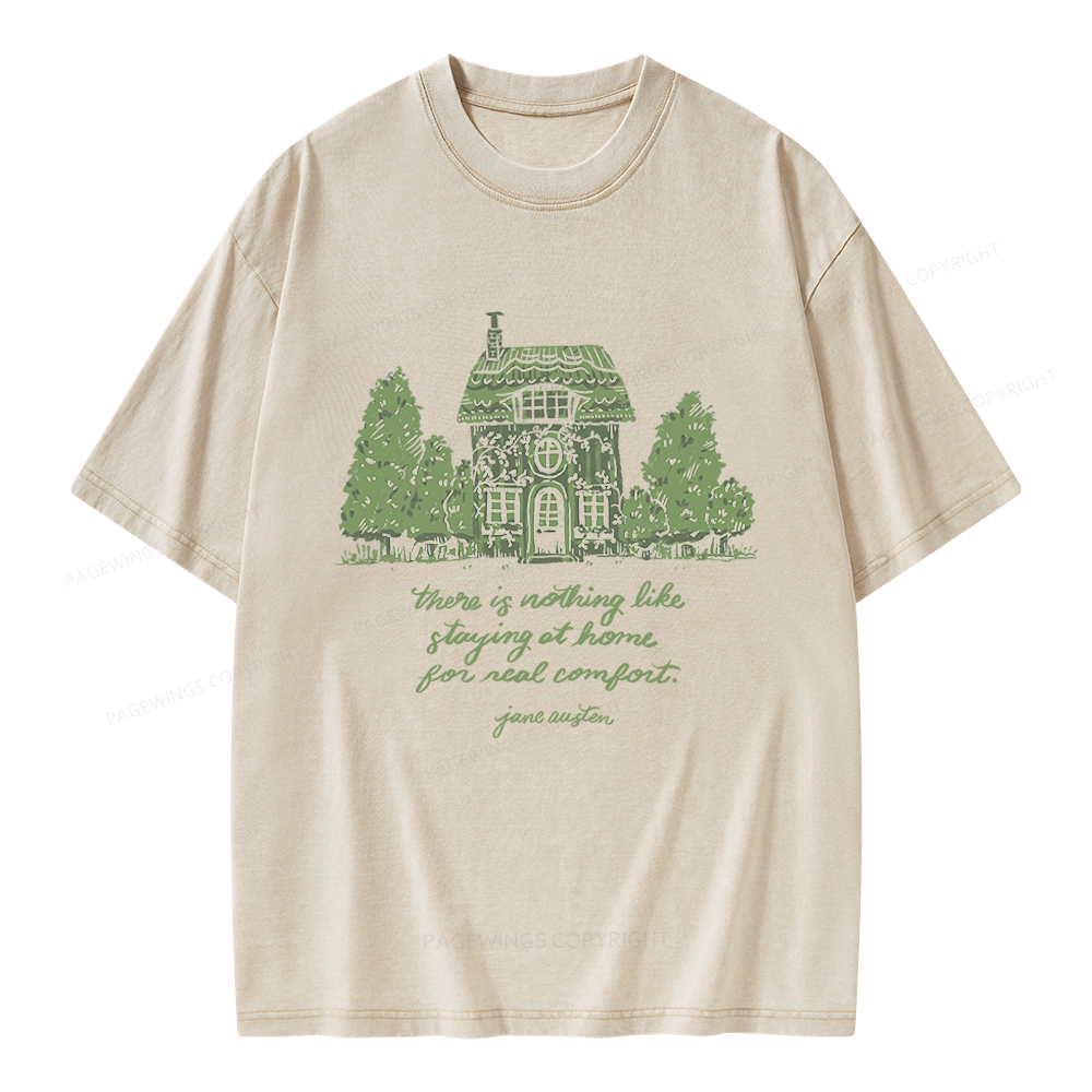 Pagewings Nothing Like Staying At Home Unisex Washed T-shirt