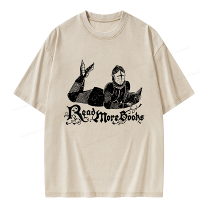 Pagewings Read More Books Unisex Washed T-shirt