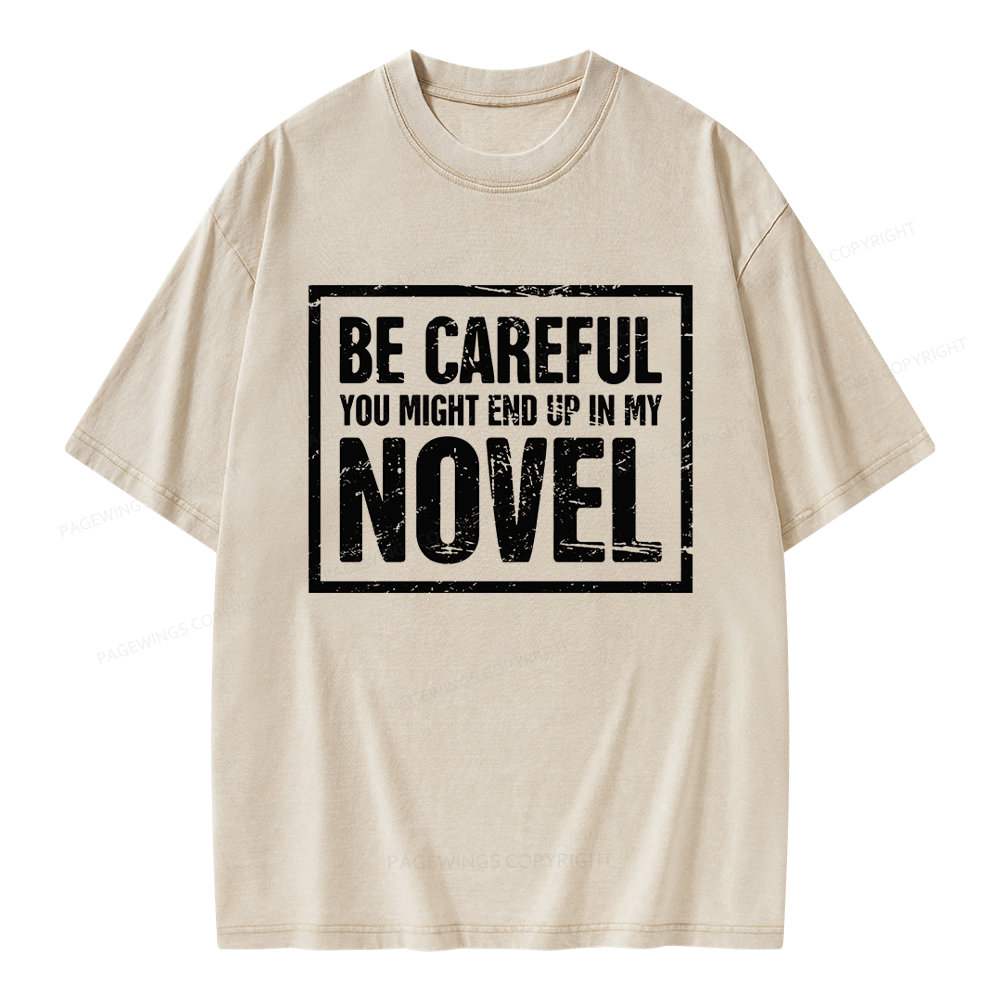 Pagewings Funny Novelist Writer Unisex Washed T-shirt