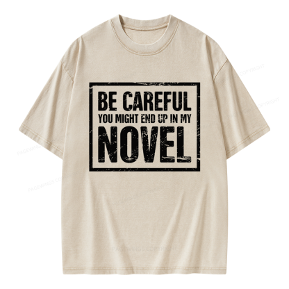 Pagewings Funny Novelist Writer Unisex Washed T-shirt