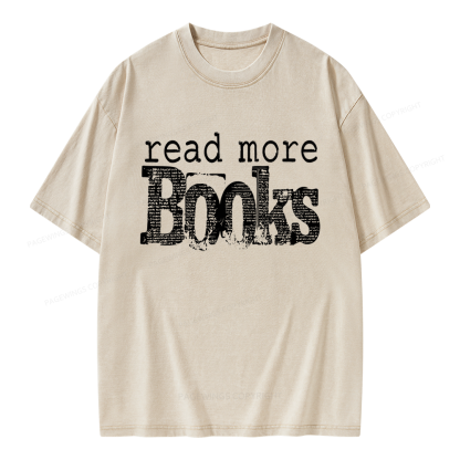 Pagewings Read More Books Unisex Washed T-shirt