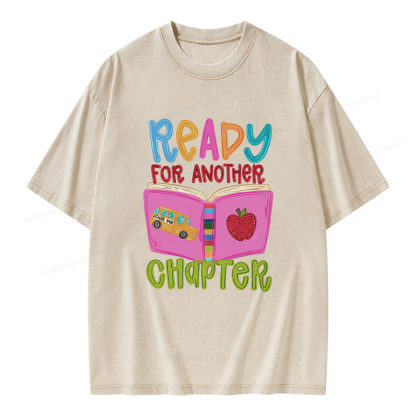 Pagewings Ready for Another Chapter Unisex Washed T-shirt