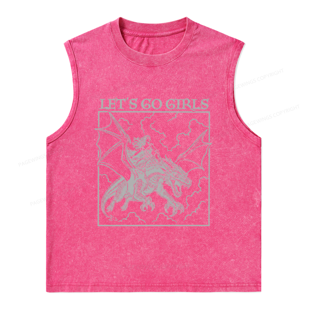 Pagewing Let's Go Girls16145 Bookish Unisex Washed Tank Top