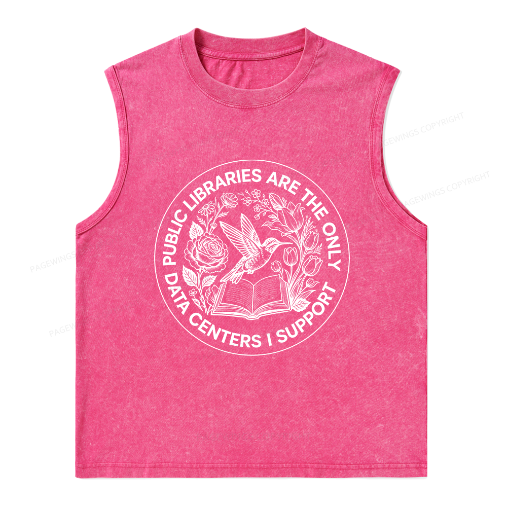 Pagewing Public Libraries16091 Bookish Unisex Washed Tank Top