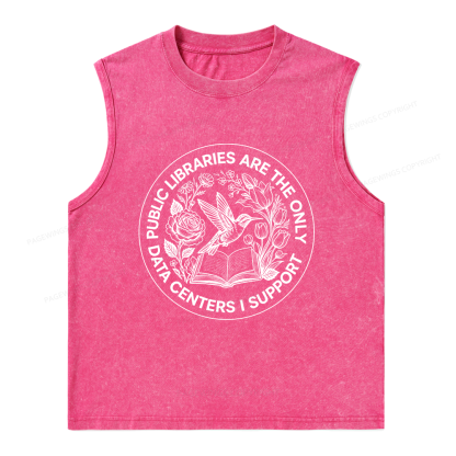 Pagewing Public Libraries16091 Bookish Unisex Washed Tank Top