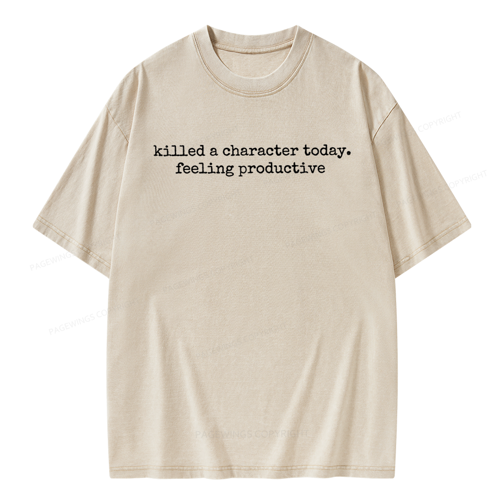 Pagewings Funny Writer Unisex Washed T-shirt