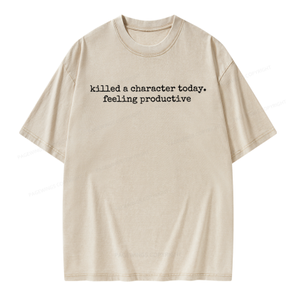 Pagewings Funny Writer Unisex Washed T-shirt