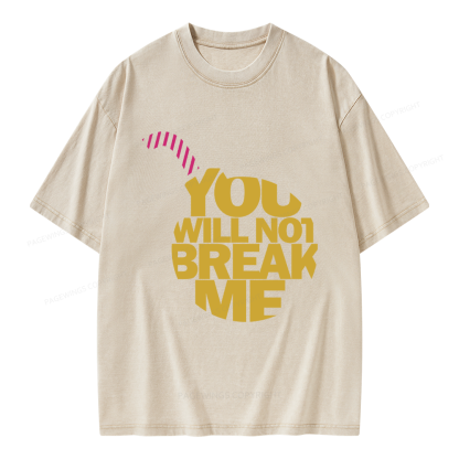 Pagewings You Will Not Break Me Unisex Washed T-shirt