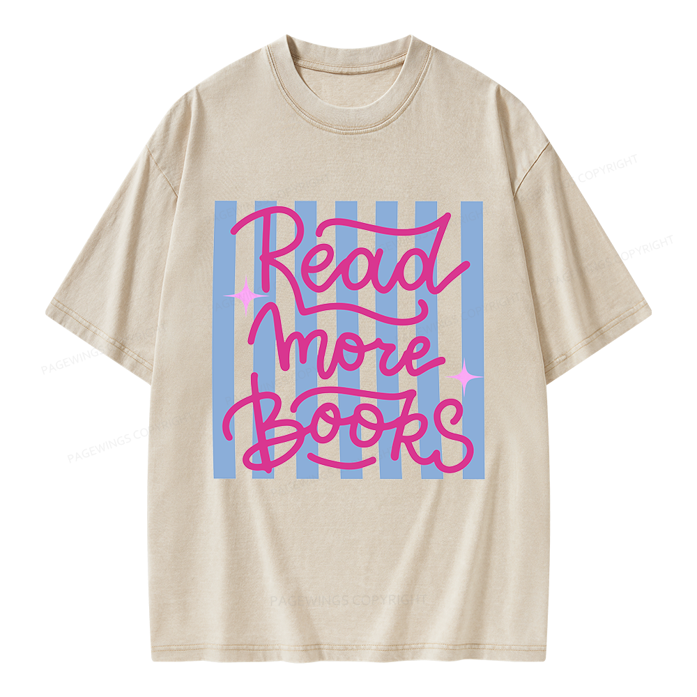 Pagewing Read More Books Unisex Washed T-shirt