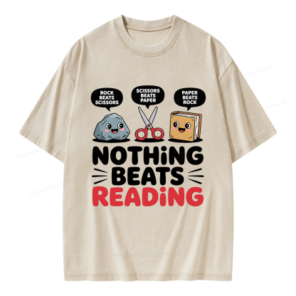 Pagewing Reading Teacher Unisex Washed T-shirt