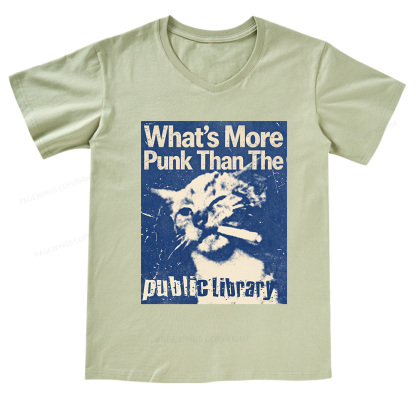 Pagewings What's More Punk Than The Public Library V-neck T-shirt