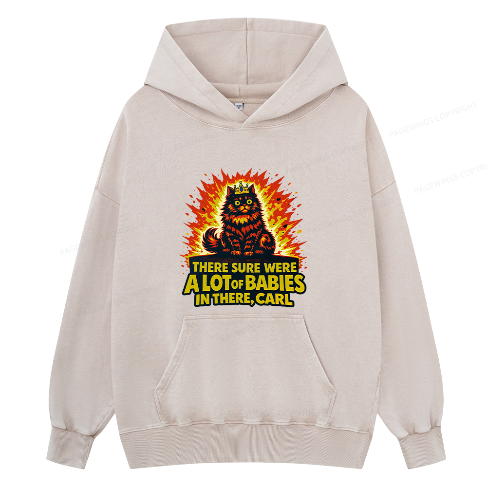 Pagewings A Lot Of Babies In There15452 Book Unisex Washed Hoodie