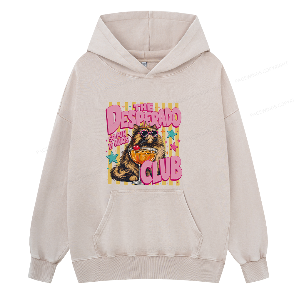 Pagewings Desperado Club15996 Book Unisex Washed Hoodie