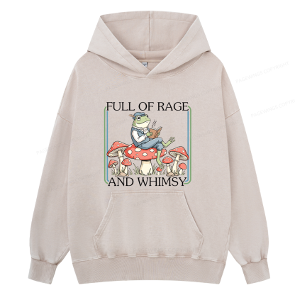 Pagewings Full Of Rage and Whimsy15482 Book Unisex Washed Hoodie