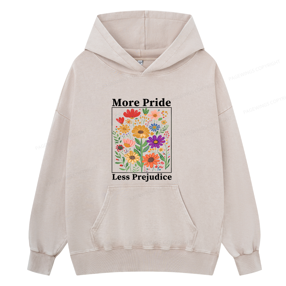 Pagewings More Pride Less Prejudice15752 Book Unisex Washed Hoodie