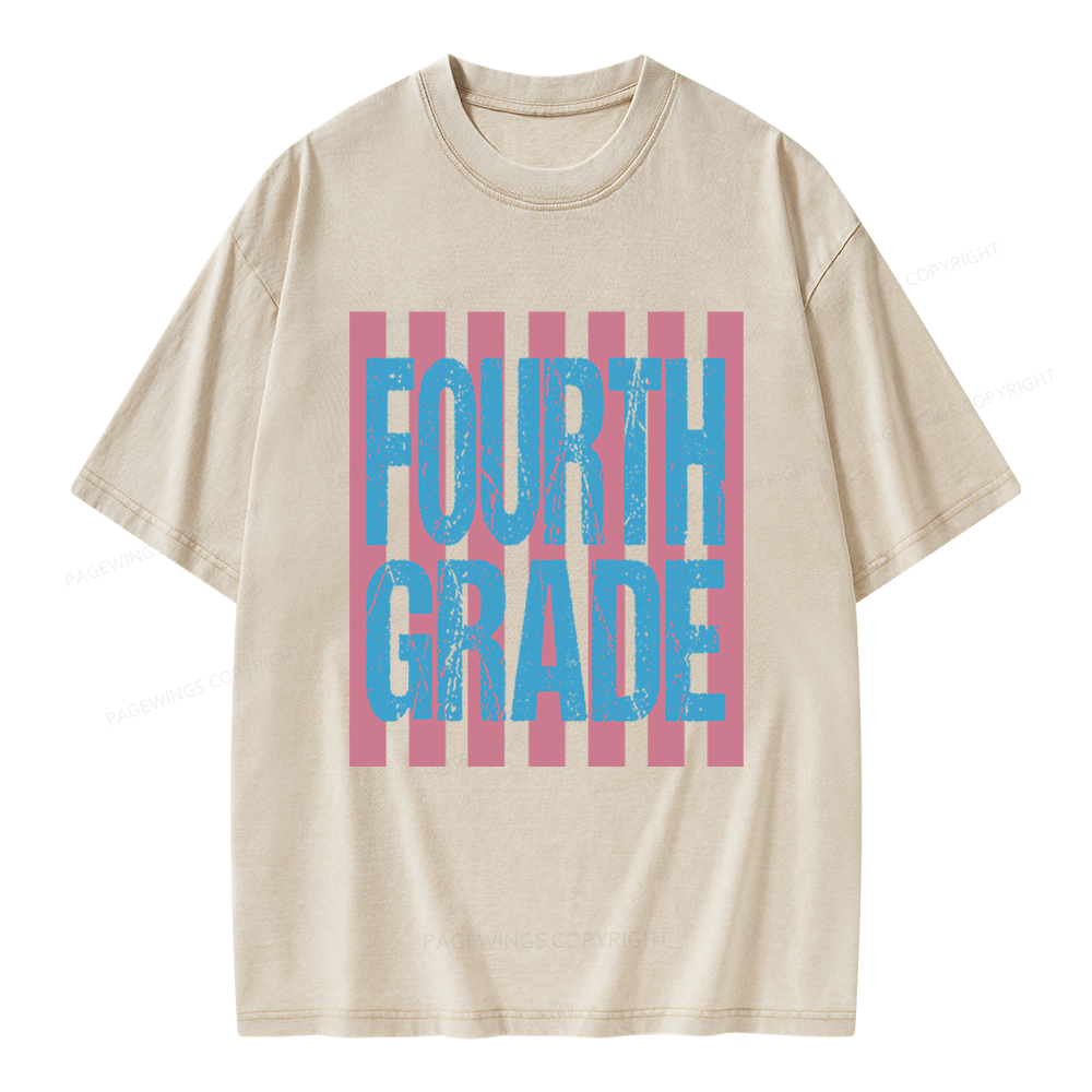 Pagewings Personalized First Day Of School Unisex Washed T-shirt