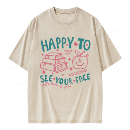 Pagewings Back to School Unisex Washed T-shirt