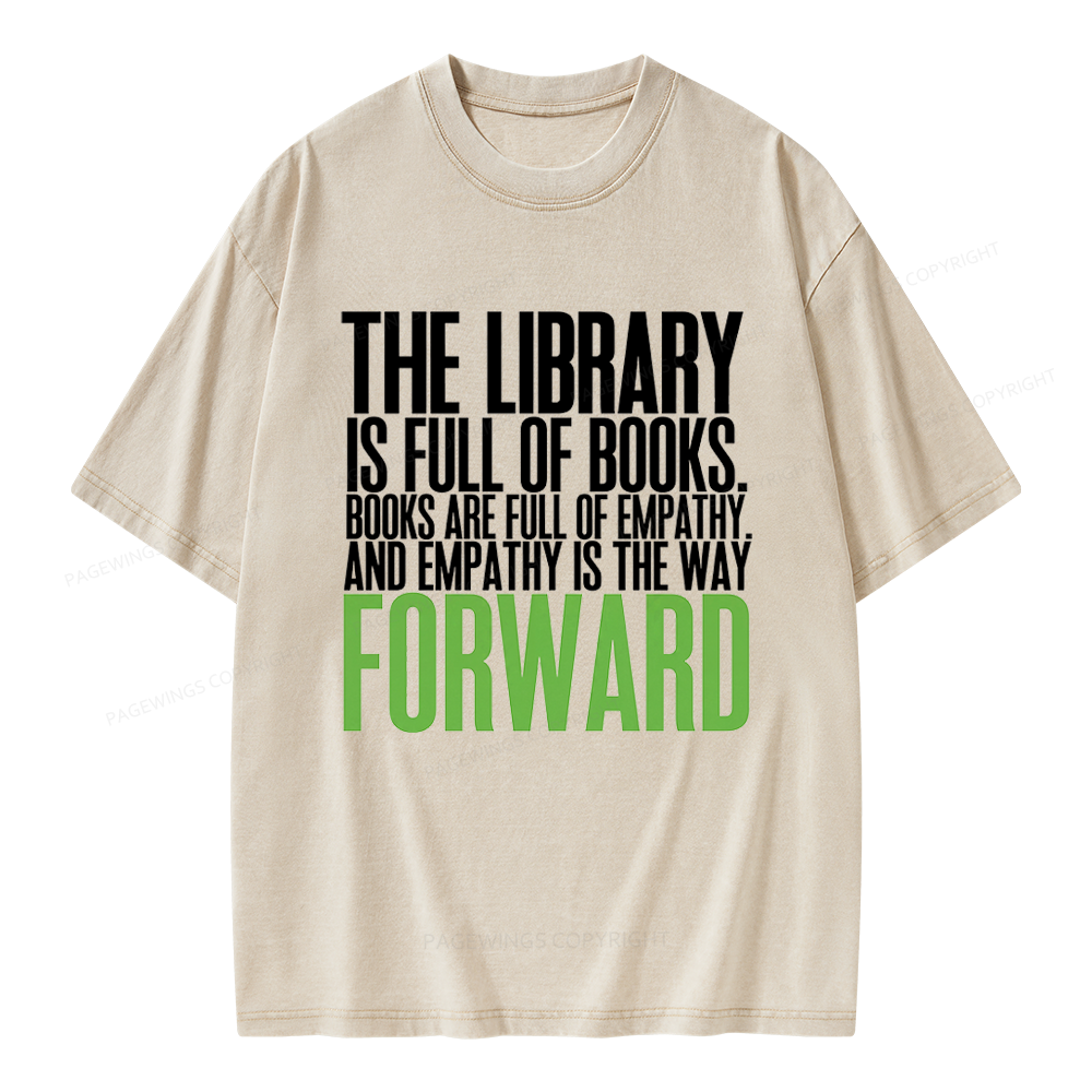 Pagewings Books Are Full of Empathy Unisex Washed T-shirt