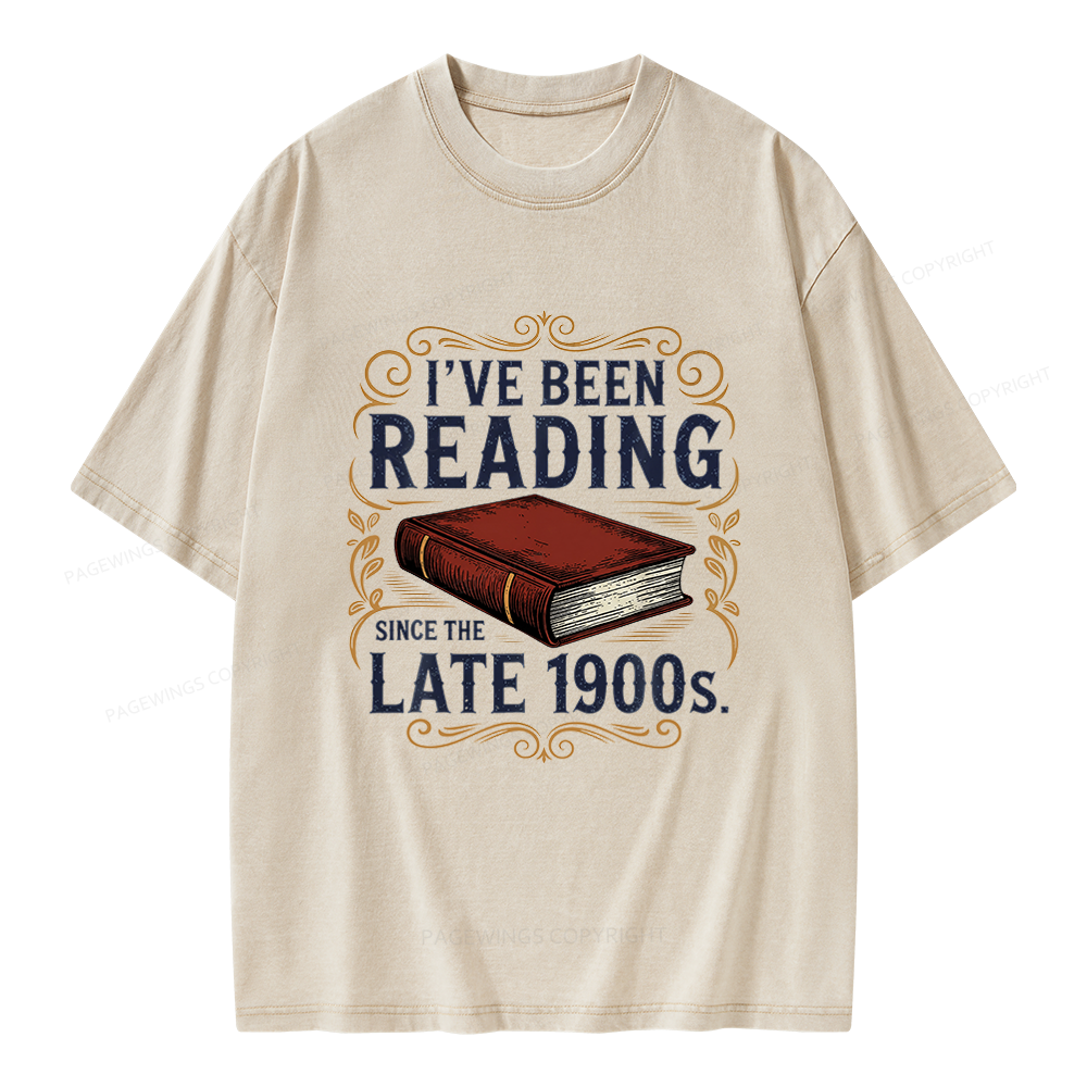 Pagewings Reading Since the Late 1900s Unisex Washed T-shirt
