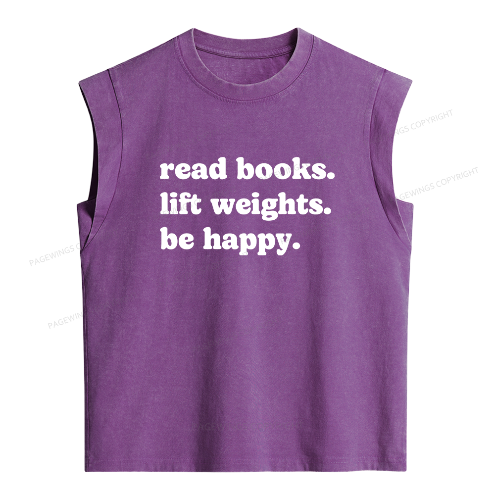 Pagewings Book Lover Gym Women's Washed Tank Top