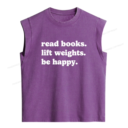 Pagewings Book Lover Gym Women's Washed Tank Top