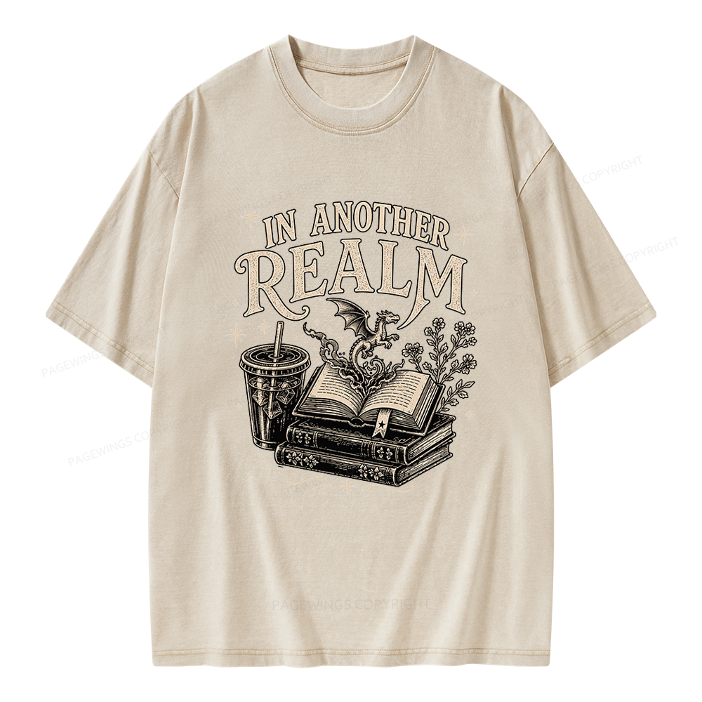 Pagewings Fantasy Reader Unisex Washed T-shirt