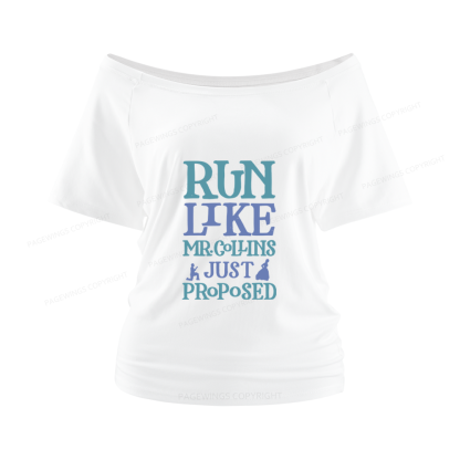 Pagewings Love Book Fan Women Off Shoulder T-shirts