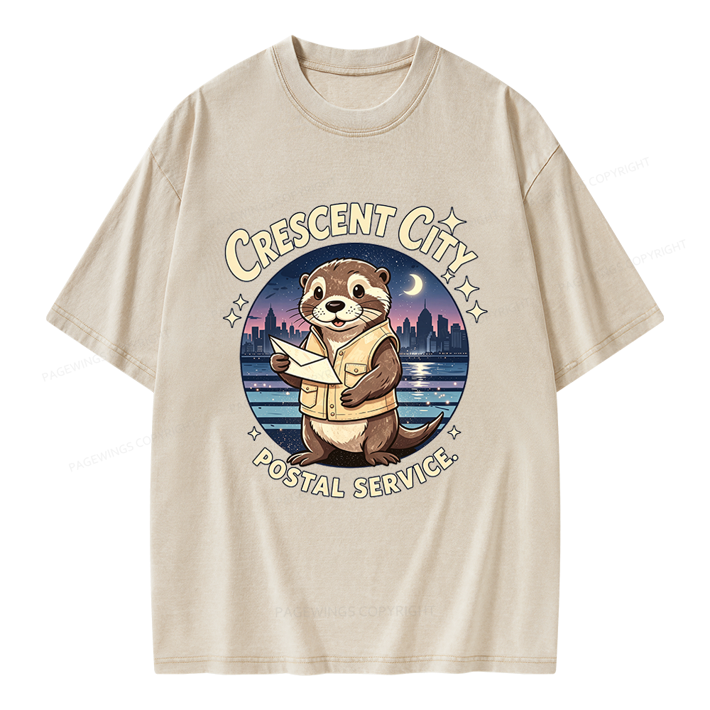 Pagewings Fantasy Reader Unisex Washed T-shirt