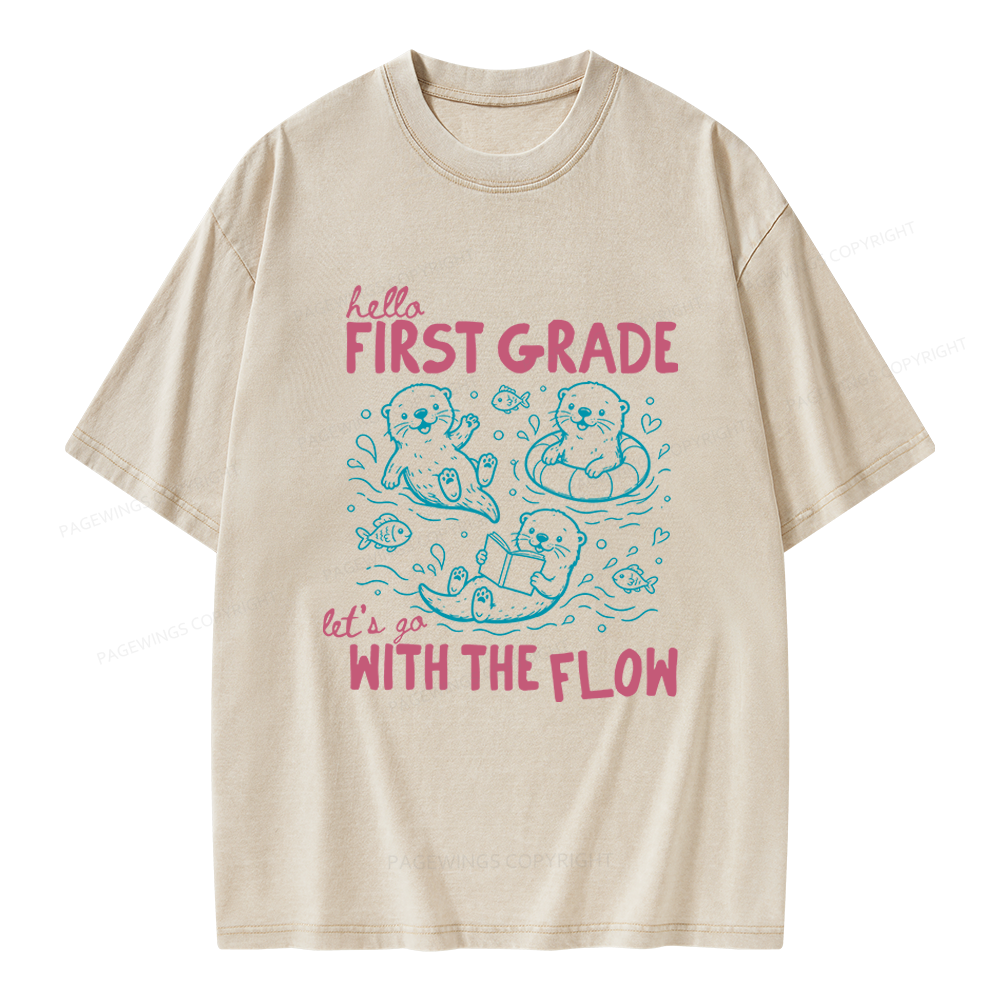 Pagewings Personalized Back to School Unisex Washed T-shirt