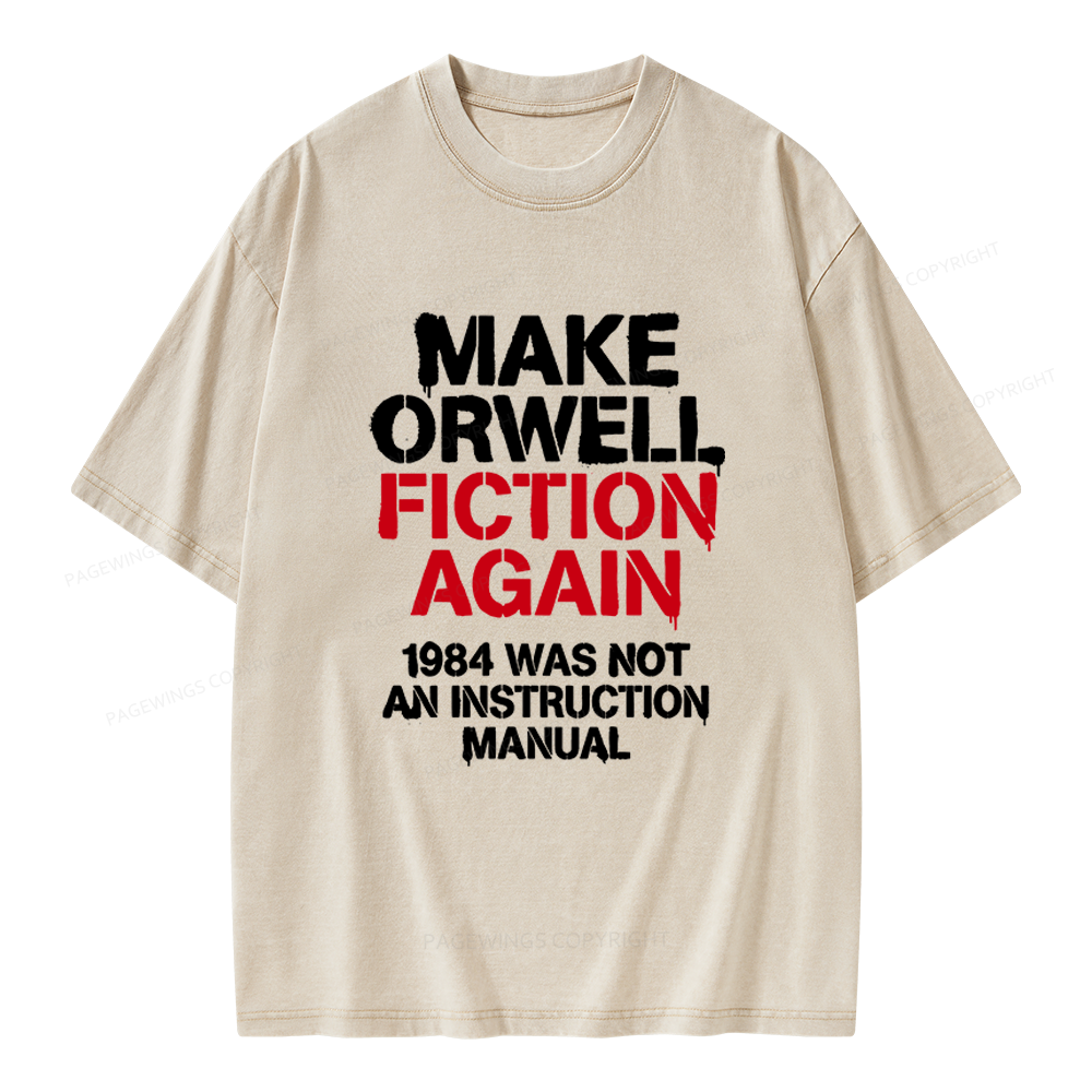 Pagewings Dystopian Book Lover Unisex Washed T-shirt