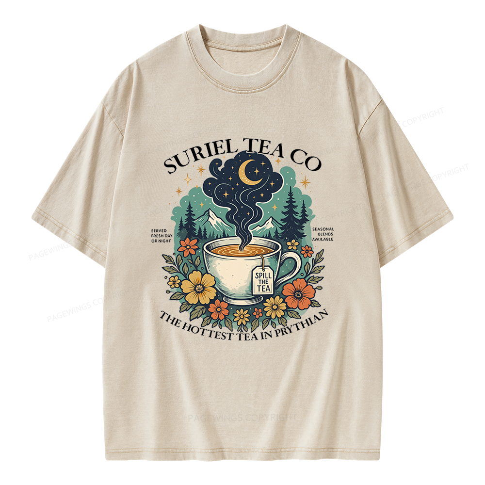 Pagewings Fantasy Bookish Unisex Washed T-shirt