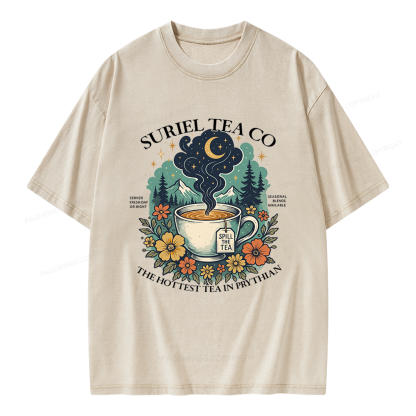 Pagewings Fantasy Bookish Unisex Washed T-shirt