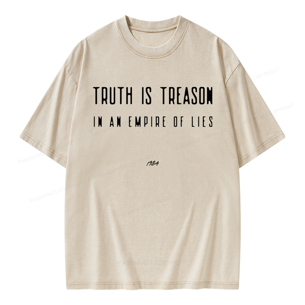 Pagewings Dystopian Book Lover Unisex Washed T-shirt