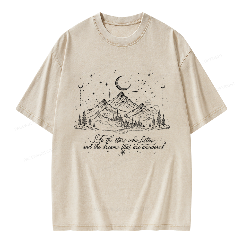 Pagewings Fantasy Bookish Unisex Washed T-shirt