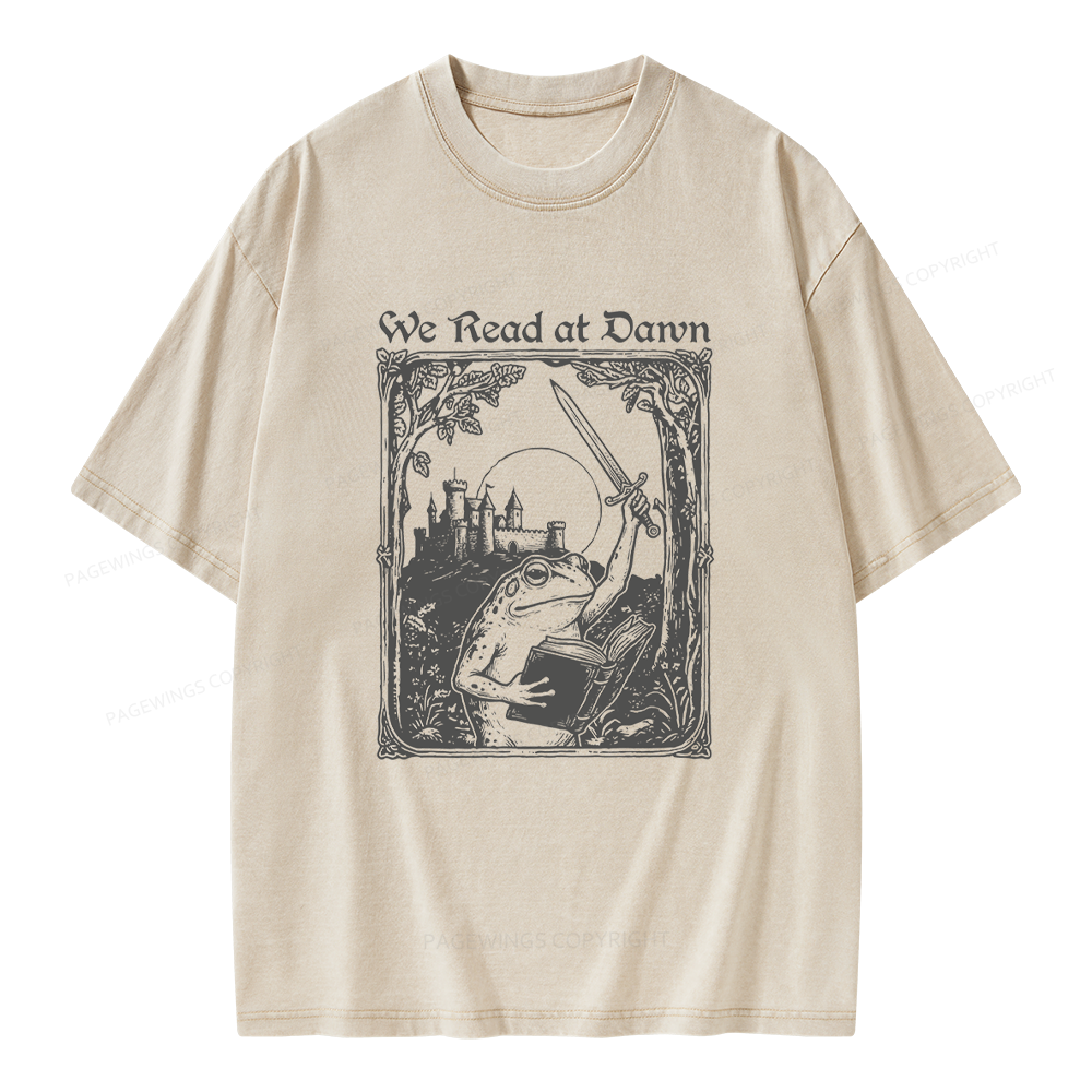 Pagewings We Read At Dawn Unisex Washed T-shirt