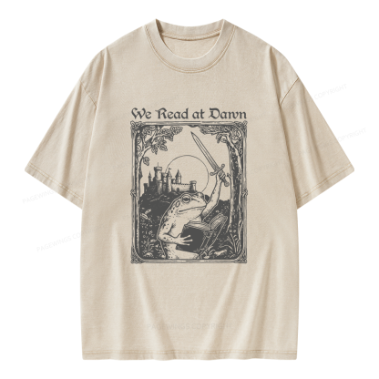 Pagewings We Read At Dawn Unisex Washed T-shirt