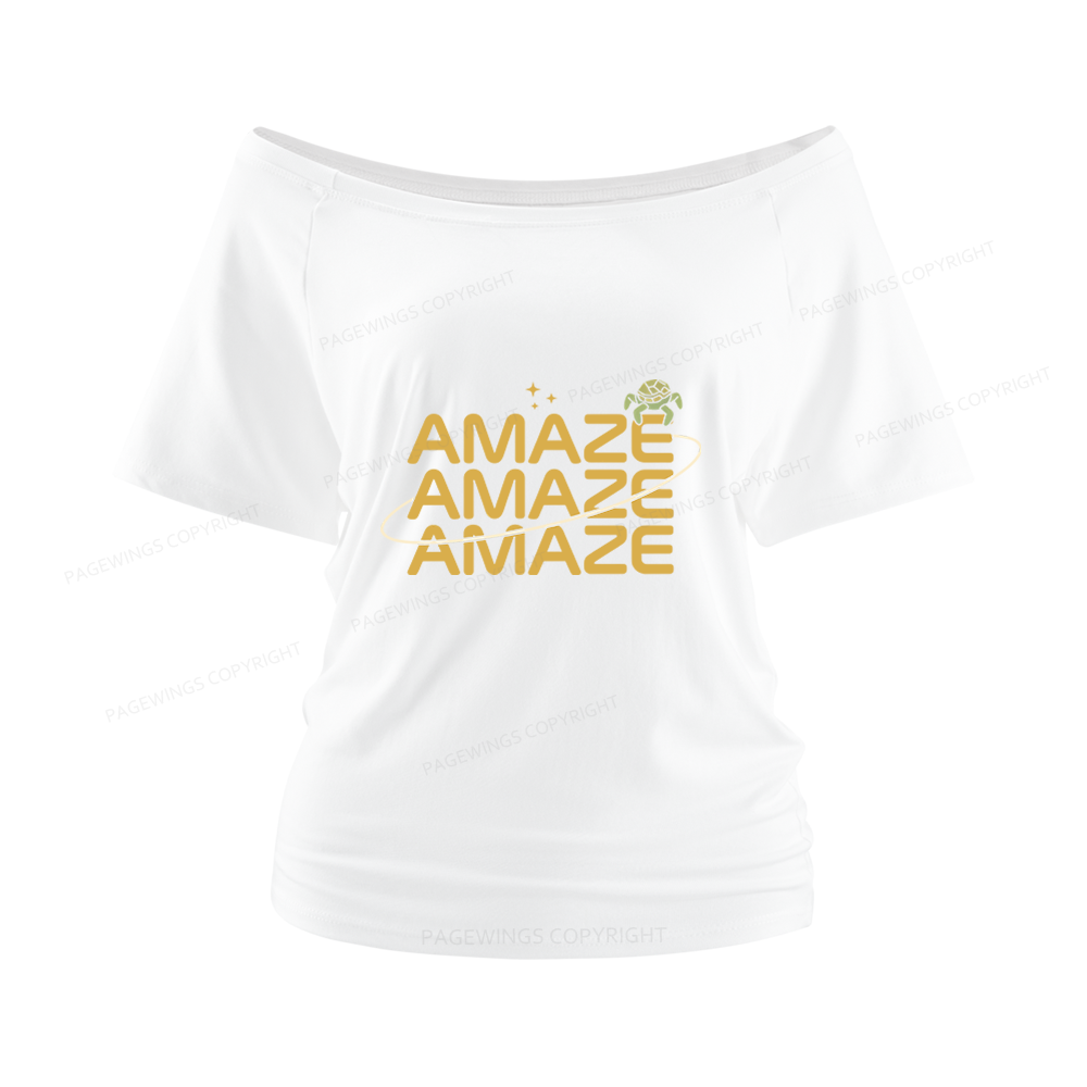 Pagewings Amaze Women Off Shoulder T-shirts