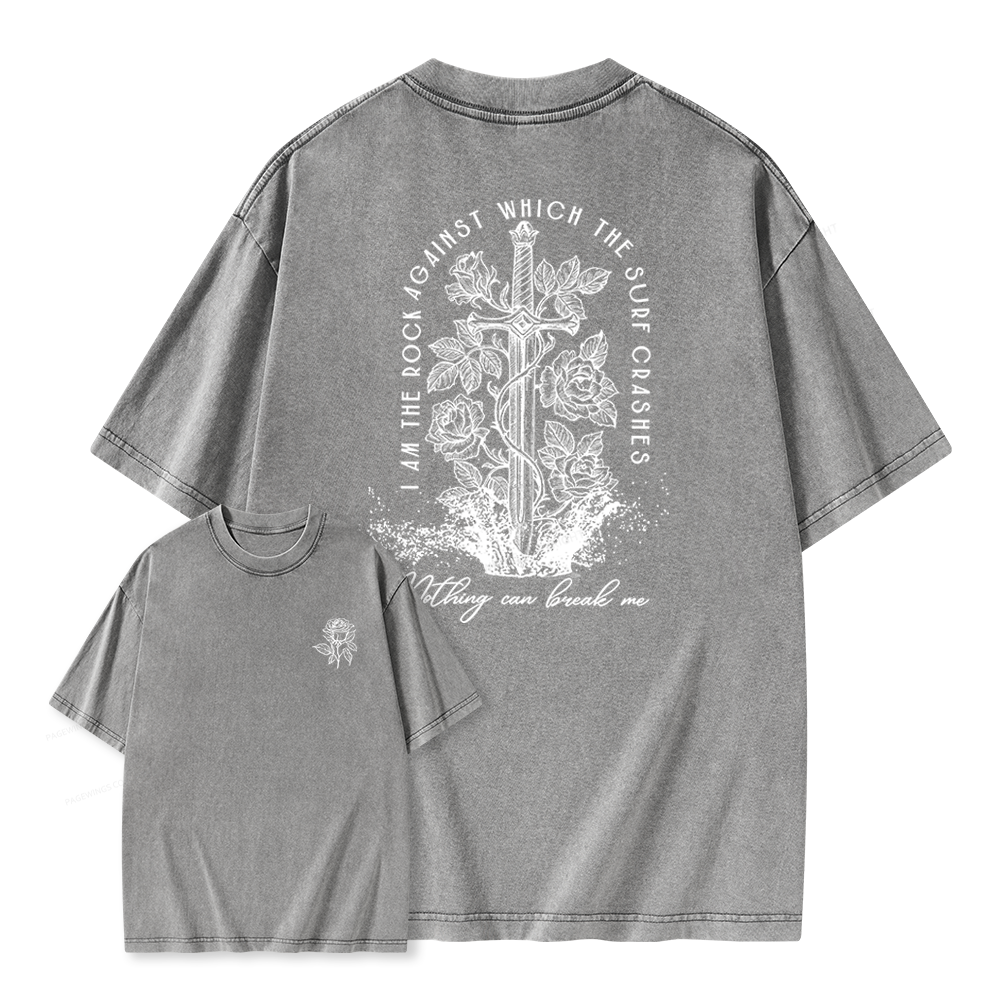Pagewings Nesta I Am the Rock Unisex Washed T-shirt