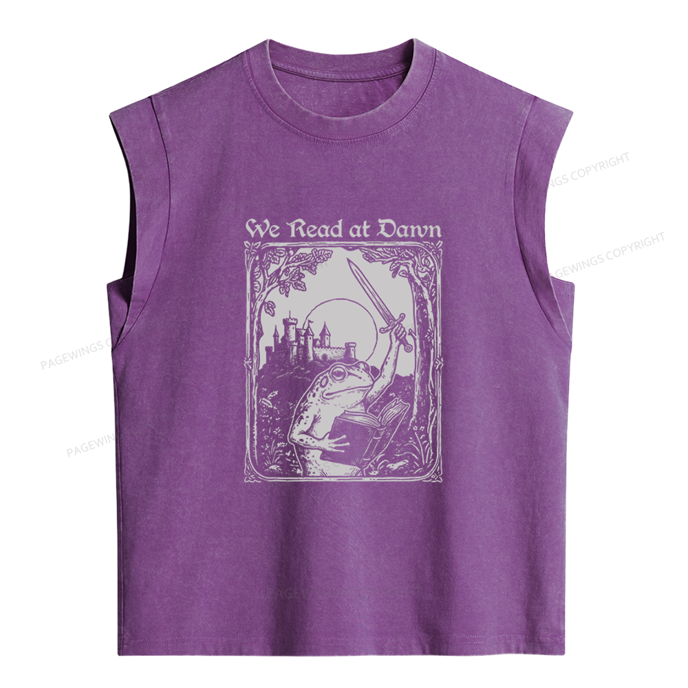 Pagewings We Read At Dawn Women's Washed Tank Top