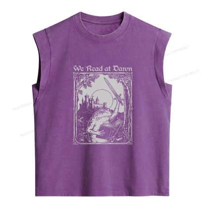 Pagewings We Read At Dawn Women's Washed Tank Top
