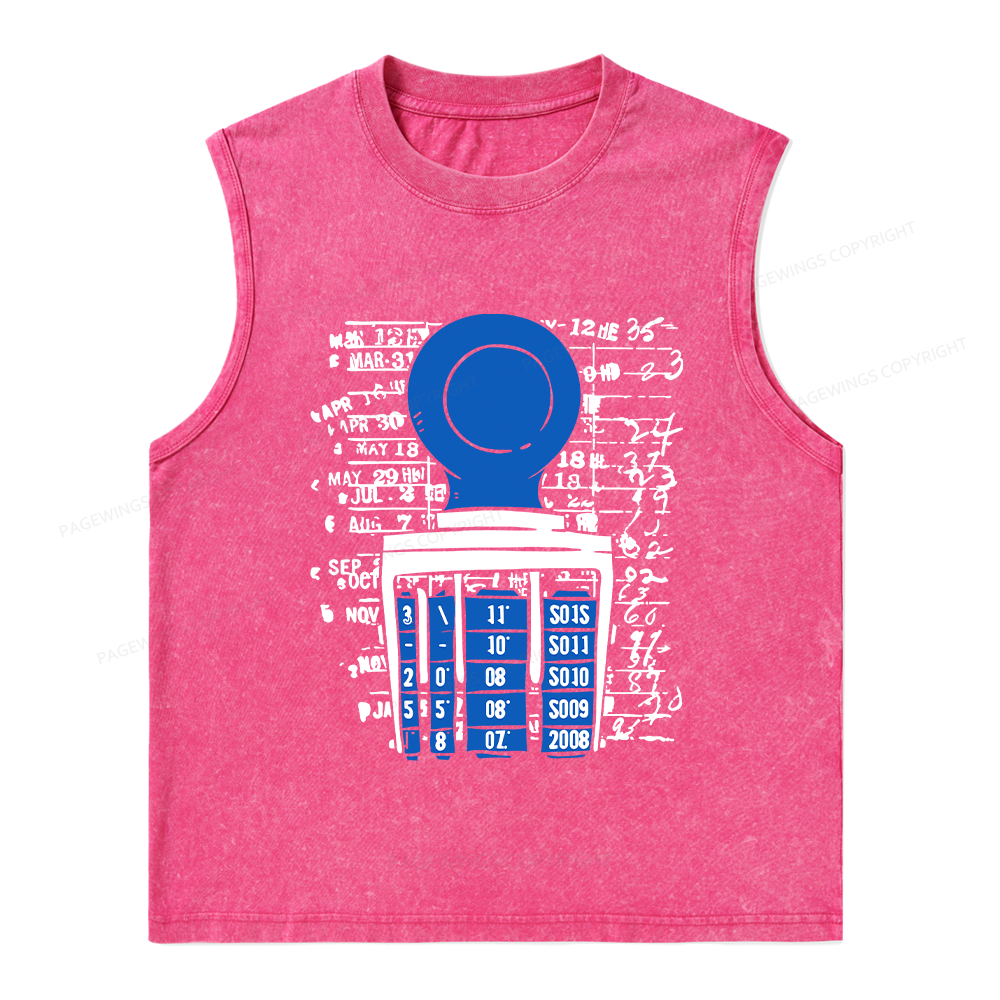 Pagewings Books Library Stamp16436 Bookish Unisex Washed Tank Top