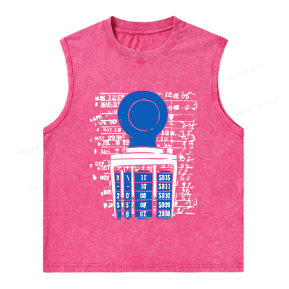 Pagewings Books Library Stamp16436 Bookish Unisex Washed Tank Top