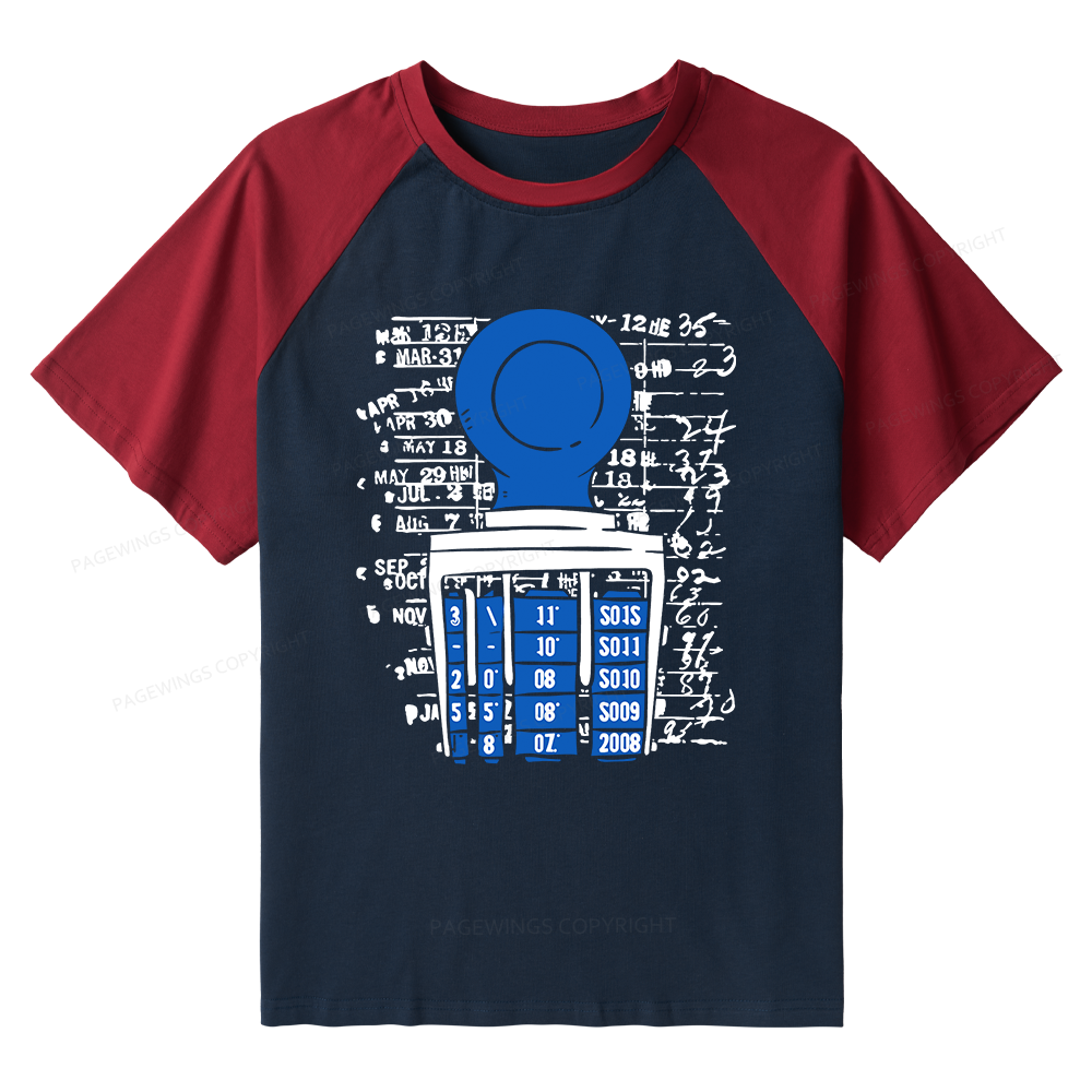 Pagewings Books Library Stamp Bookish Raglan T-shirt