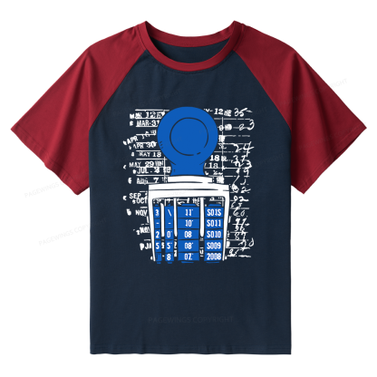 Pagewings Books Library Stamp Bookish Raglan T-shirt